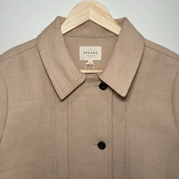 SÉZANE Gabano Coat in Beige sz 40 (US 8) NWT - Picture 5 of 16